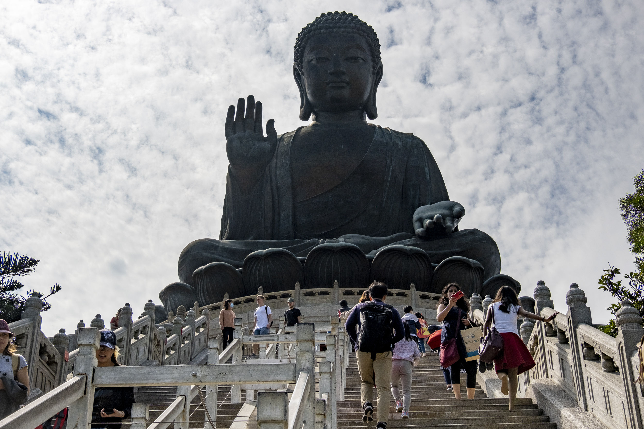 The Big Buddha is, well, big.: Lantau Island, Hong Kong