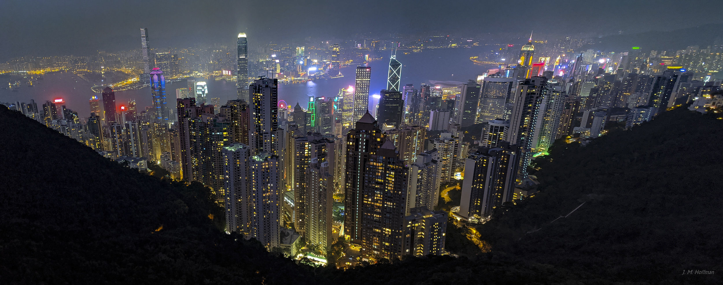 Hong
Kong Lit Up at Night: Hong Kong Island