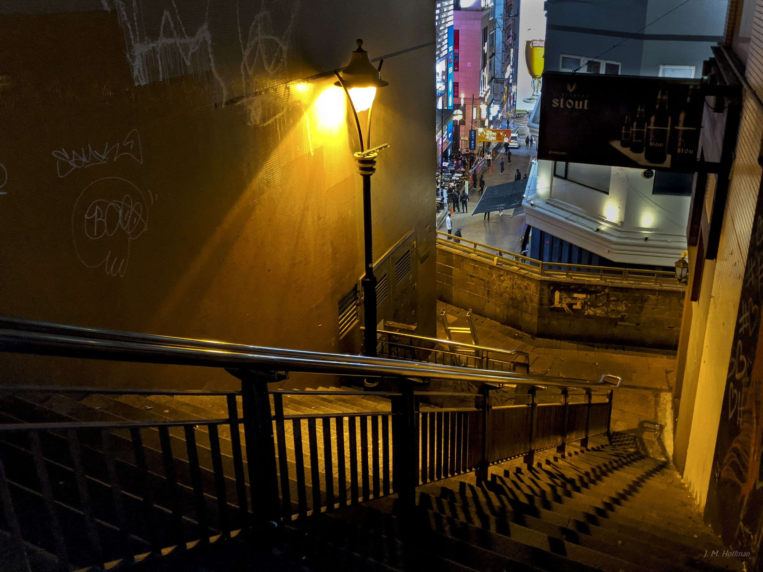 A city built on a mountain has stairwells where other cities have alleyways.: Central Business District, Hong Kong Island
