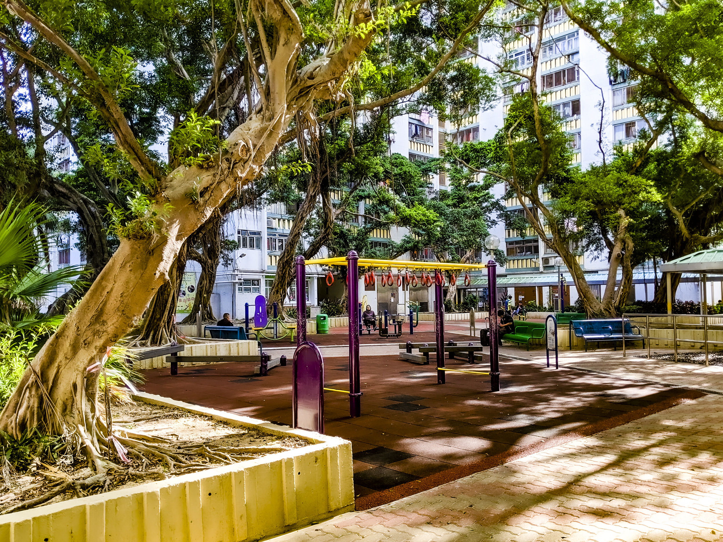A Playground Outside a Typical Public Housing Unit: New Territories, Hong Kong